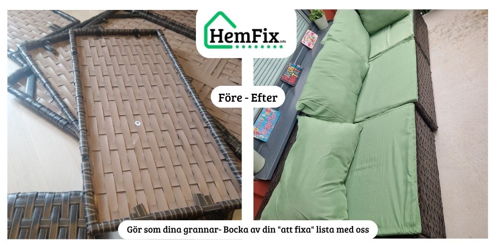 HemFix Linköping - Montering / Handyman Möbelmontering Teknikhjälp småfix Balkong soffa Fixarservice Hemmafixare Fixartjänst