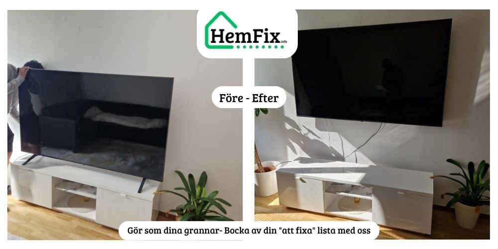 HemFix Linköping - Montering / Handyman Möbelmontering Teknikhjälp småfix VäggTV TVbänk Fixarservice Hemmafixare Fixartjänst